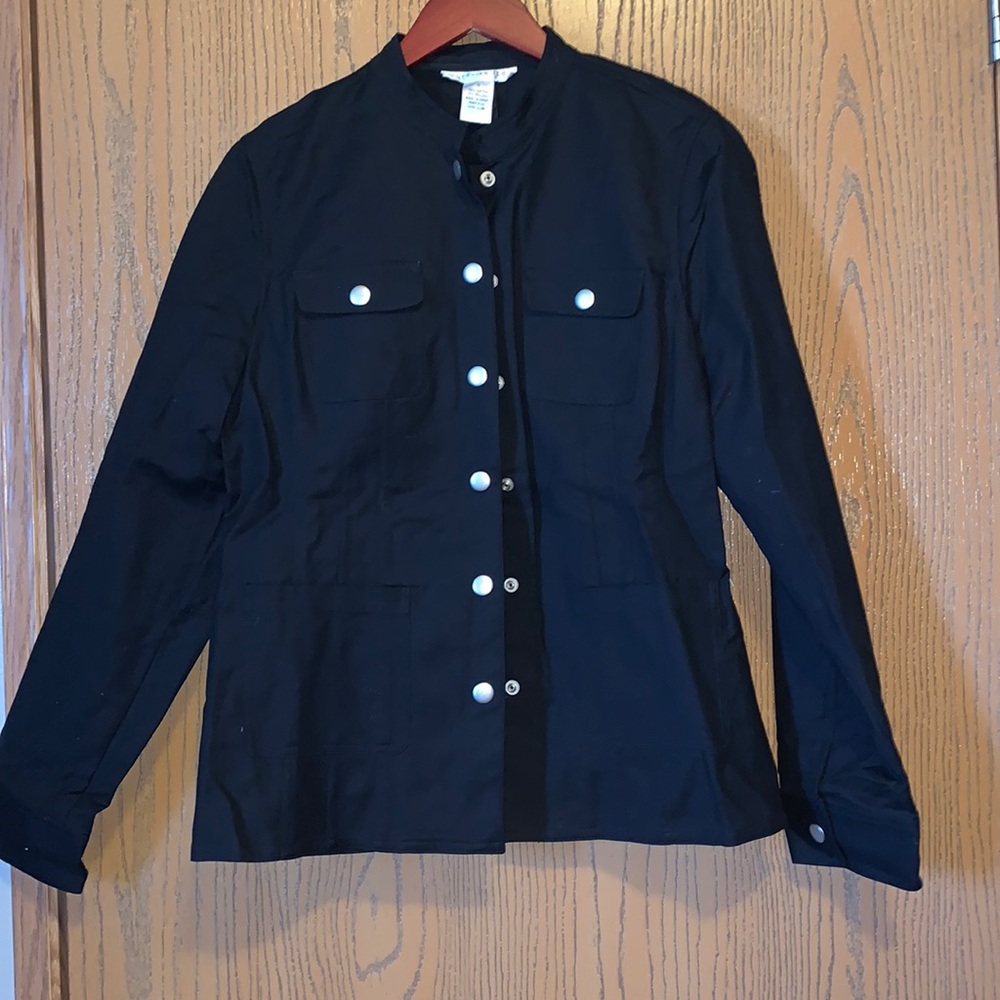 Black button up blazer/ jacket. Size 12. Pursuits ltd.